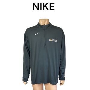 Nike DRI-Fit Element Half Zip 1/2 Baseball Long Sleeve Pullover Dark Gray 2XL